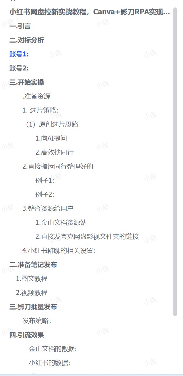 图片[1]-小红书网盘拉新秘笈：1小时产出7天笔记，高效引流实战教程-海豚项目网