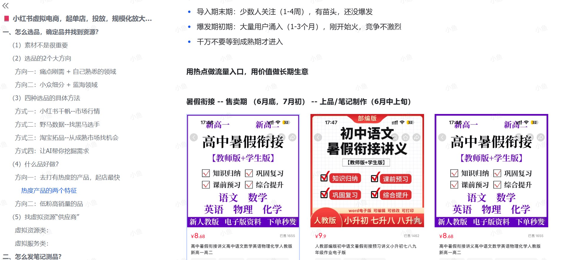 图片[1]-小红书虚拟电商操盘SOP：从单店起号、付费投流到矩阵规模化的核心打法 (干货版)-海豚项目网