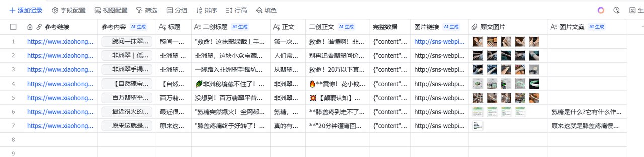 图片[2]-Coze一键采集小红书内容到多维表格-海豚项目网
