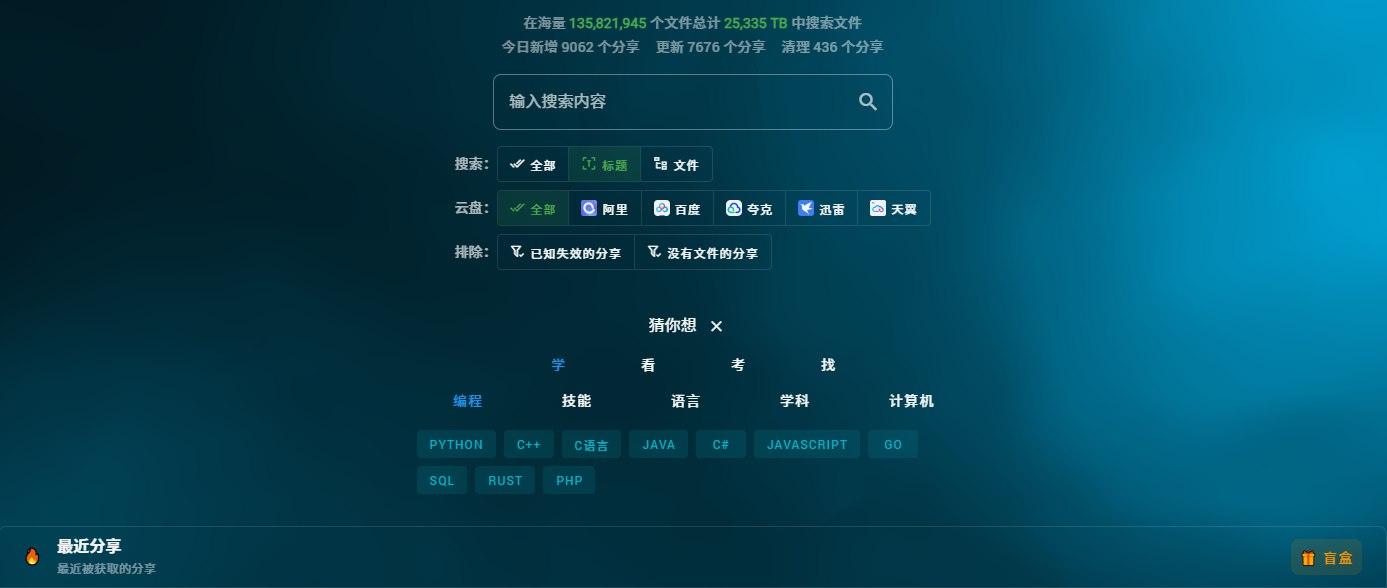 图片[1]-分享一个网盘搜索站，1亿+文件随你找-海豚项目网