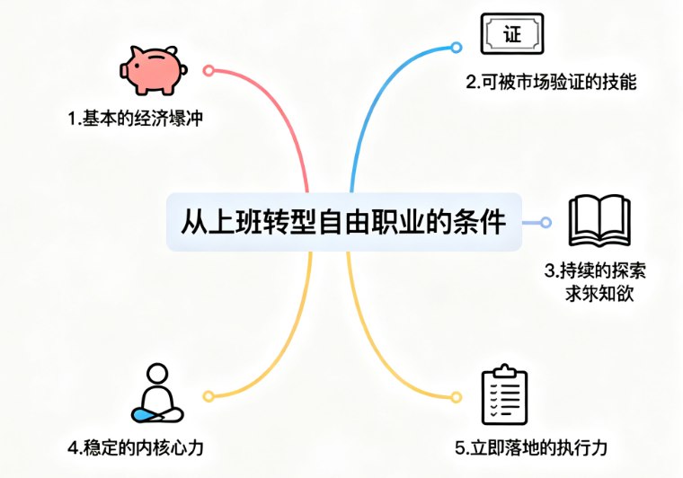 图片[1]-从上班转型自由职业需满足的五大情况，助你少踩坑少焦虑-海豚项目网